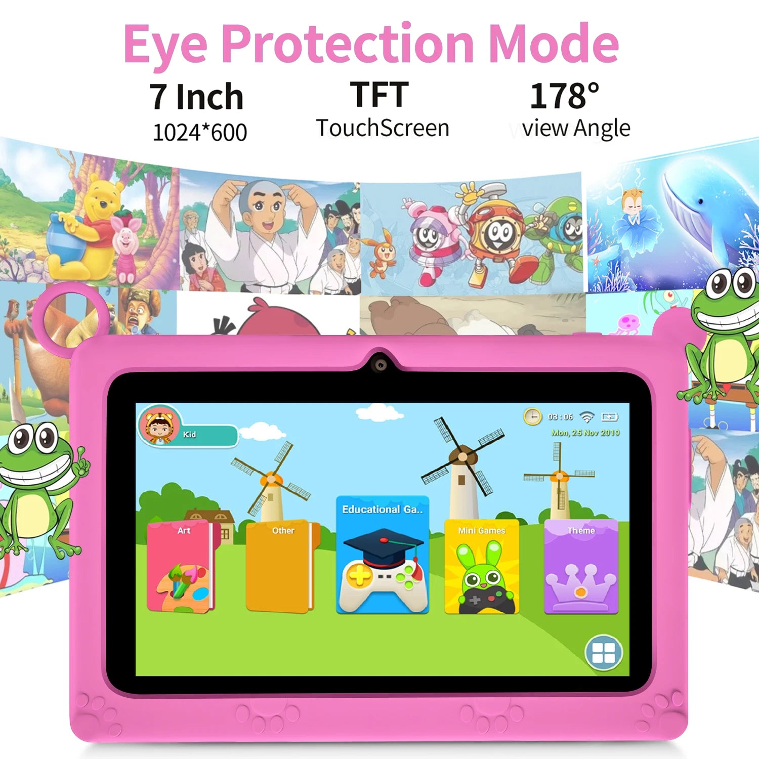 BDF Children's Tablet 7 Inch Google Learning &ndash; Quad Core