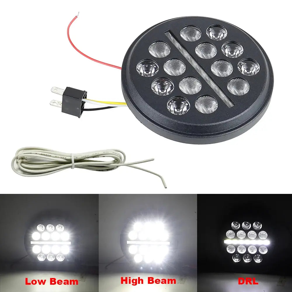 5-3/4" 5.75 LED Headlight Hi/Low Beam DRL Light for Sportster XL 883 1200 Dyna by InterCyprus Trading Ltd