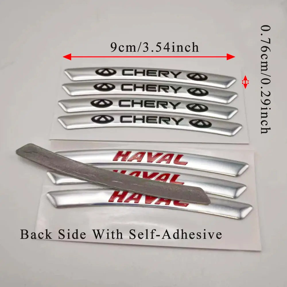 3D Aluminum Wheel Hub Emblems for Chery Tank Geely MG Lynk Co Haval by InterCyprus Trading Ltd