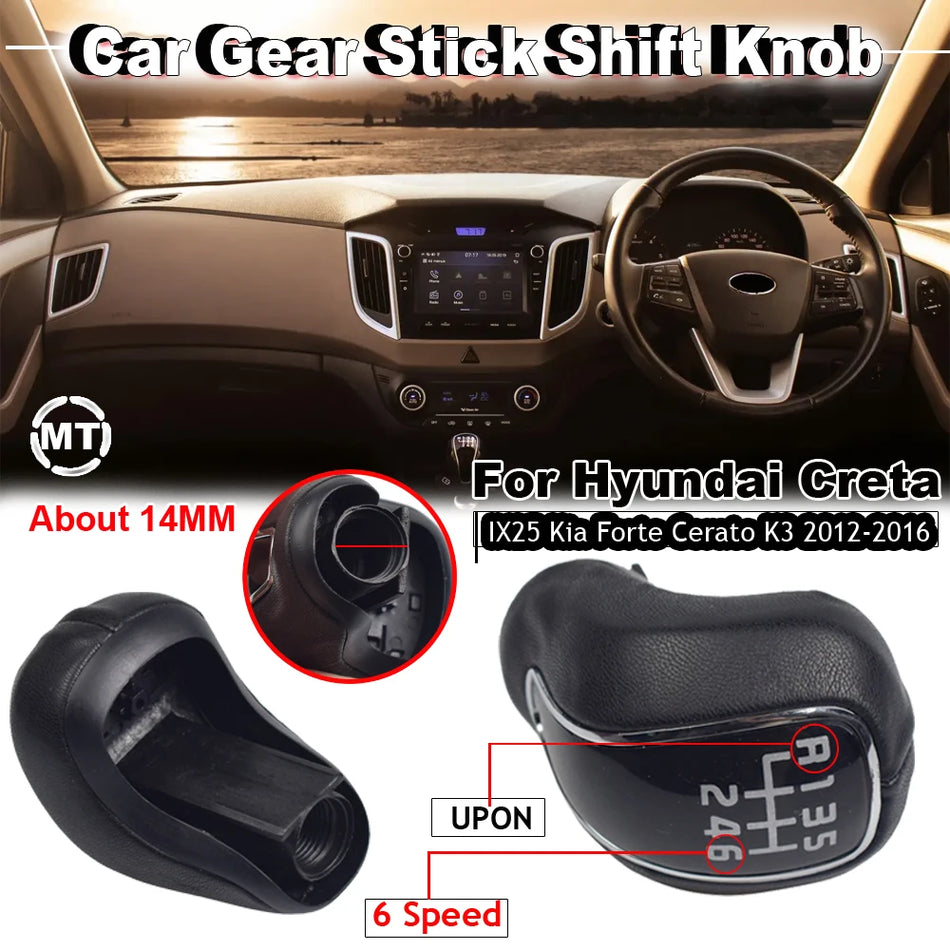 Mânere schimbător de viteze negru pentru Hyundai Creta IX25 Kia Forte Cerato K3 Ceed 2012-2016