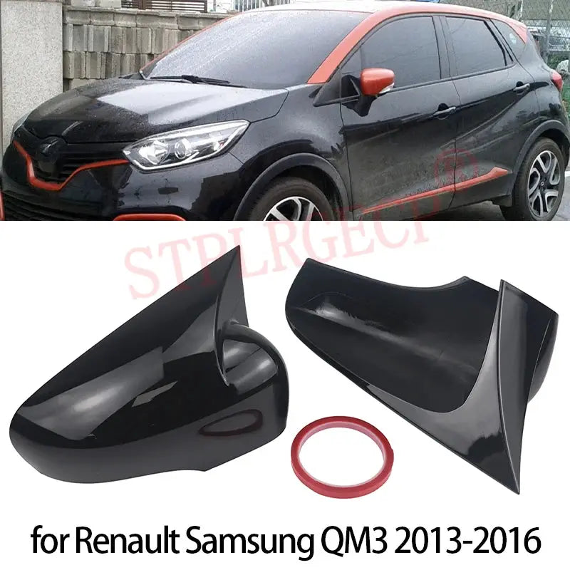Rearview Side Wing Mirror Cover Cap Glossy Black Add-on M Style Shell for Renault Samsung QM3 2013 2014 2015 2016 by InterCyprus Trading Ltd