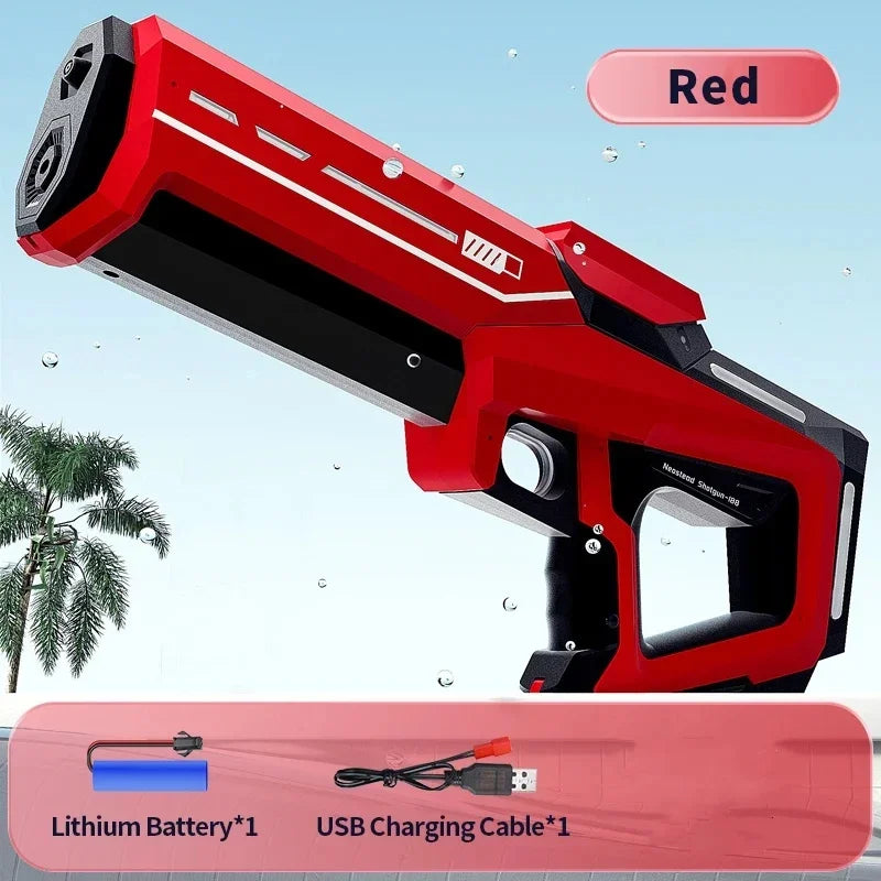 UOSU Automatic Water Absorbing Electric Water Gun for Endless Summer Fun Red