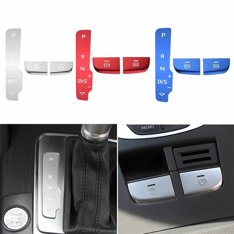 Audi A3 8V Käigukangi Paneeli Kleebis, Piduripedaali Nuppu Kaunistus Valmistatud ABS-ist, Hõbe