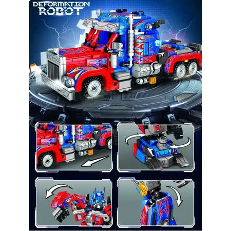 ToylinX 478pcs Transforming 2in1 Robot Truck Set For Kids