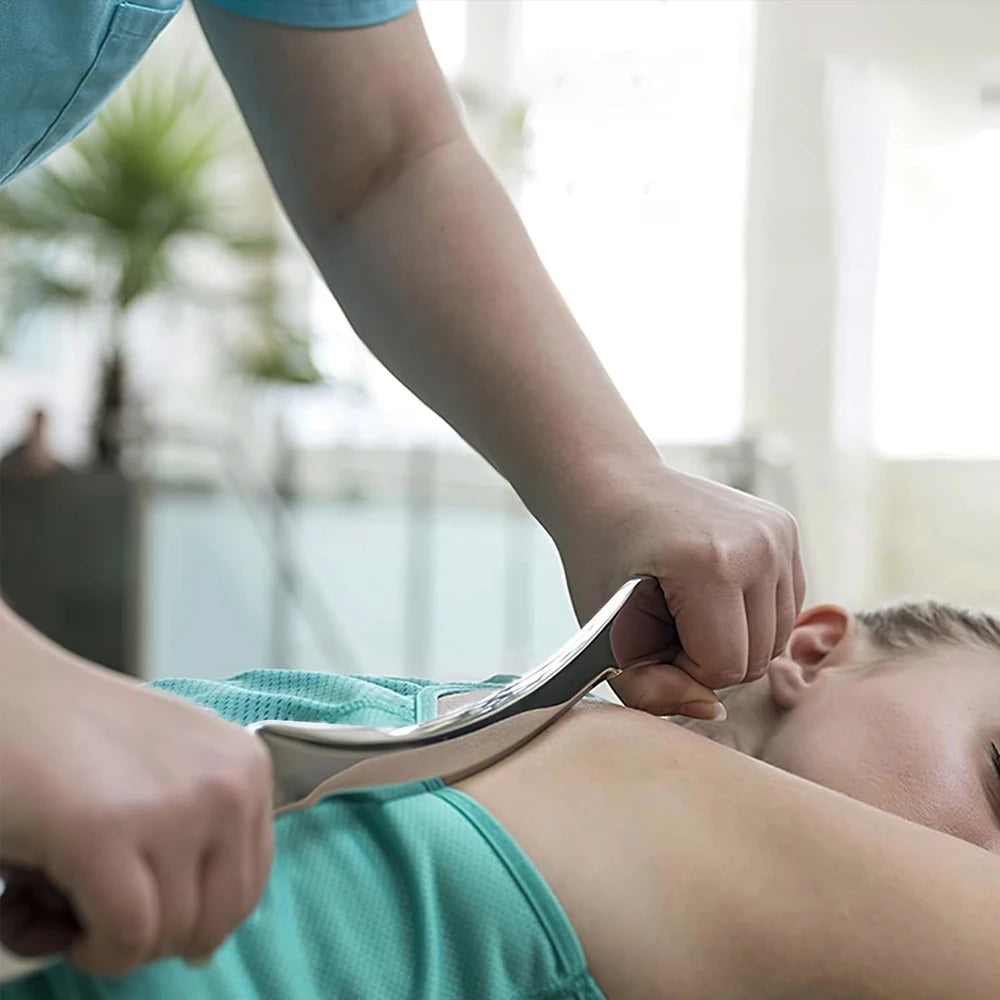 Gua Sha Stainless Steel Tool &ndash; M-Shaped Design for Versatile Massage