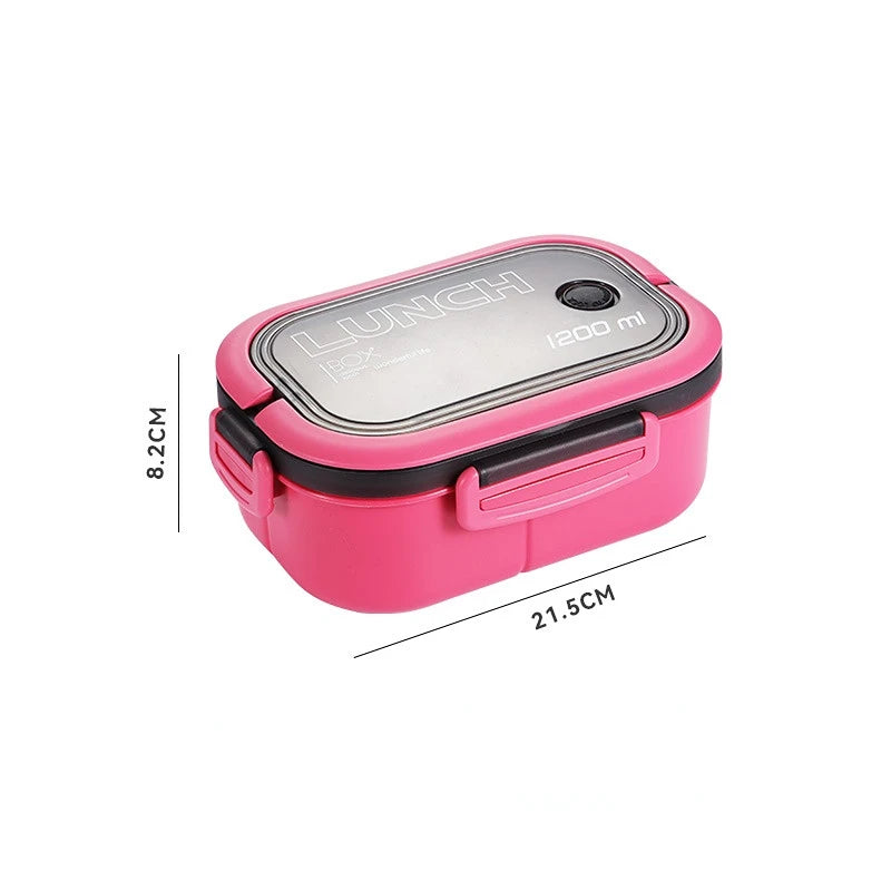 1200ML 2 Layer Bento Lunch Box &ndash; Leakproof And Portable pink / 5 / 2|1200ml