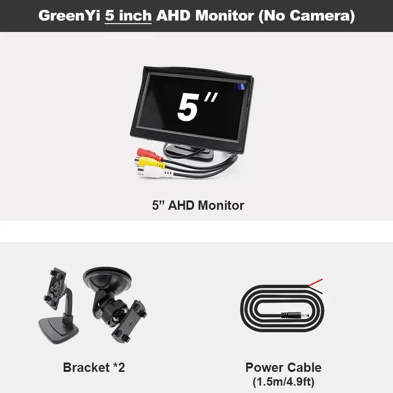 1080P AHD IPS Car Rear View Camera With Night Vision And 170 Degree Wide Angle Reverse System 4.3 5 7 Inch by InterCyprus Trading Ltd