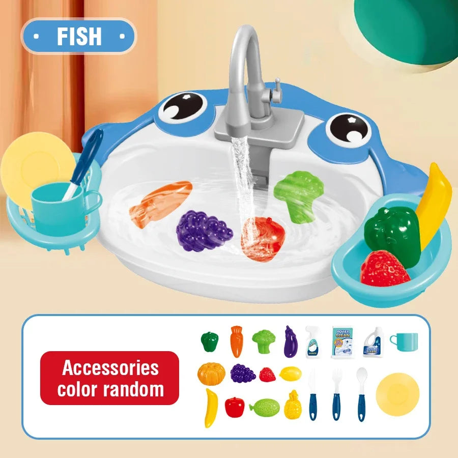 Kitchen Sink Toys Pretend Play Set &ndash; Non Electric Dishwasher shark