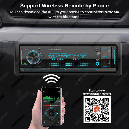 AKAMATE 1Din Car Radio MP3 Player &ndash; Bluetooth Stereo
