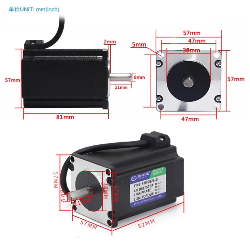 NEMA23 Stepper Motor 2.3N &ndash; High Holding Torque for Precision Carving and Drilling