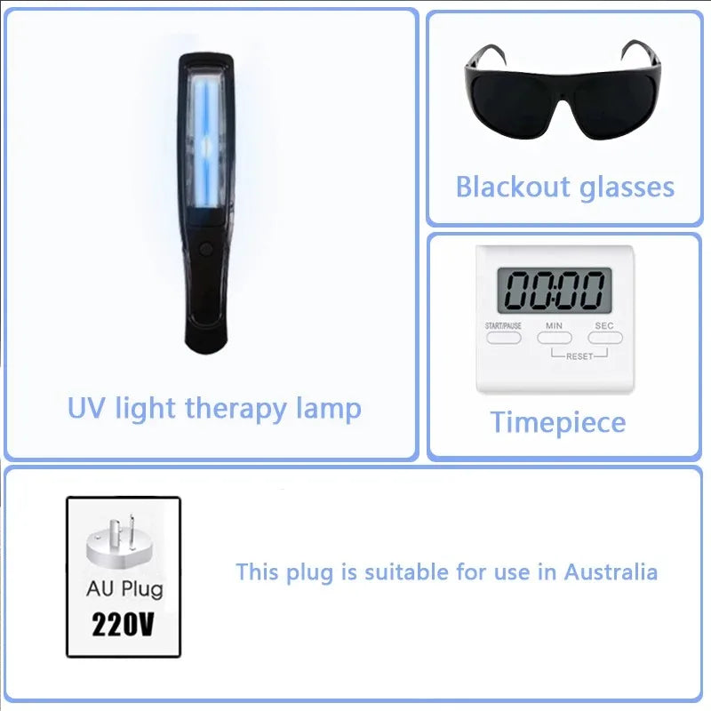 UVB Vitiligo Therapy Light UV311nm Lamp &ndash; Clinical UV Lamp 220V AU PLUG
