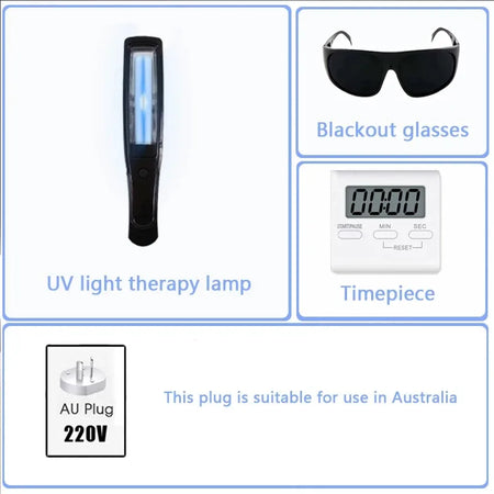 UVB Vitiligo Therapy Light UV311nm Lamp &ndash; Clinical UV Lamp 220V AU PLUG