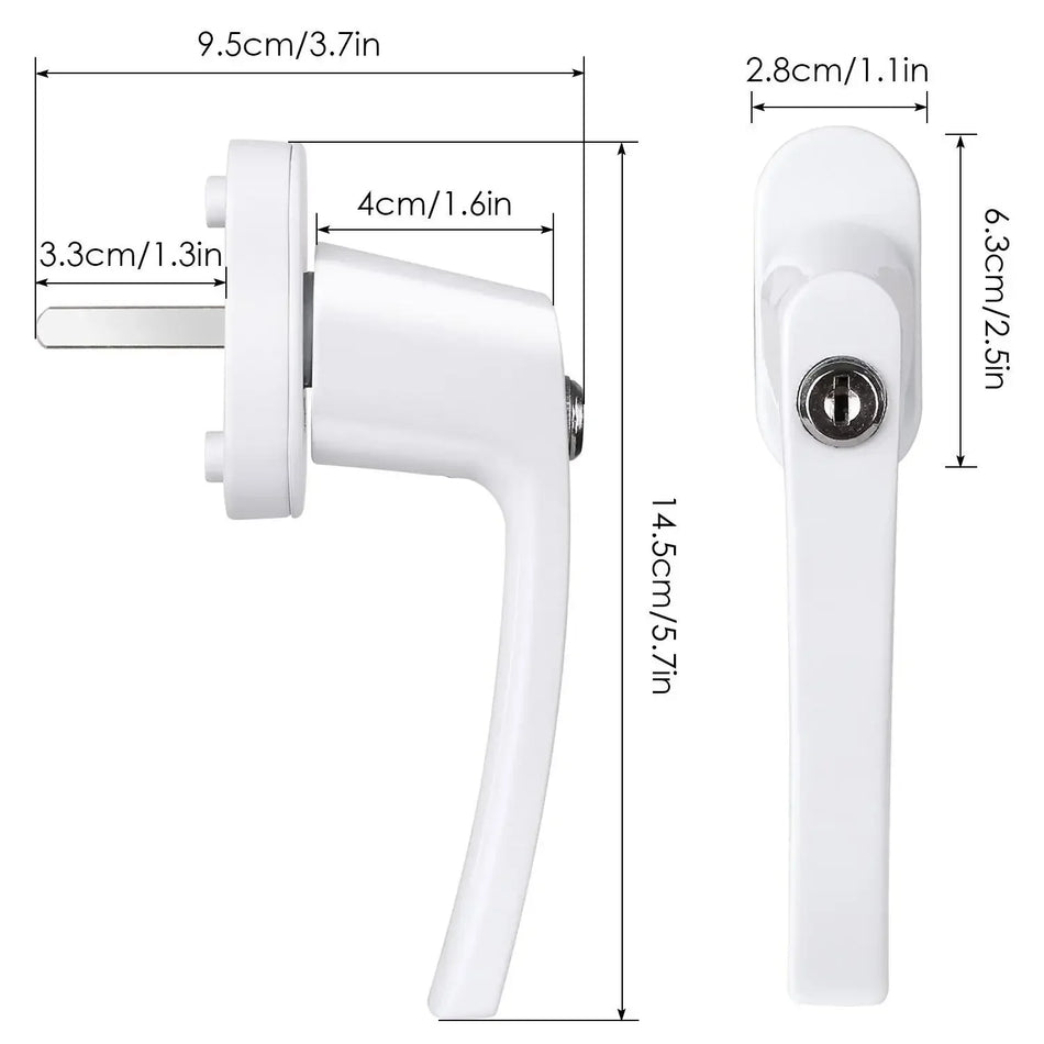 Inline Fönsterhandtag Espag Nyckellåsande Aluminiumlegering
