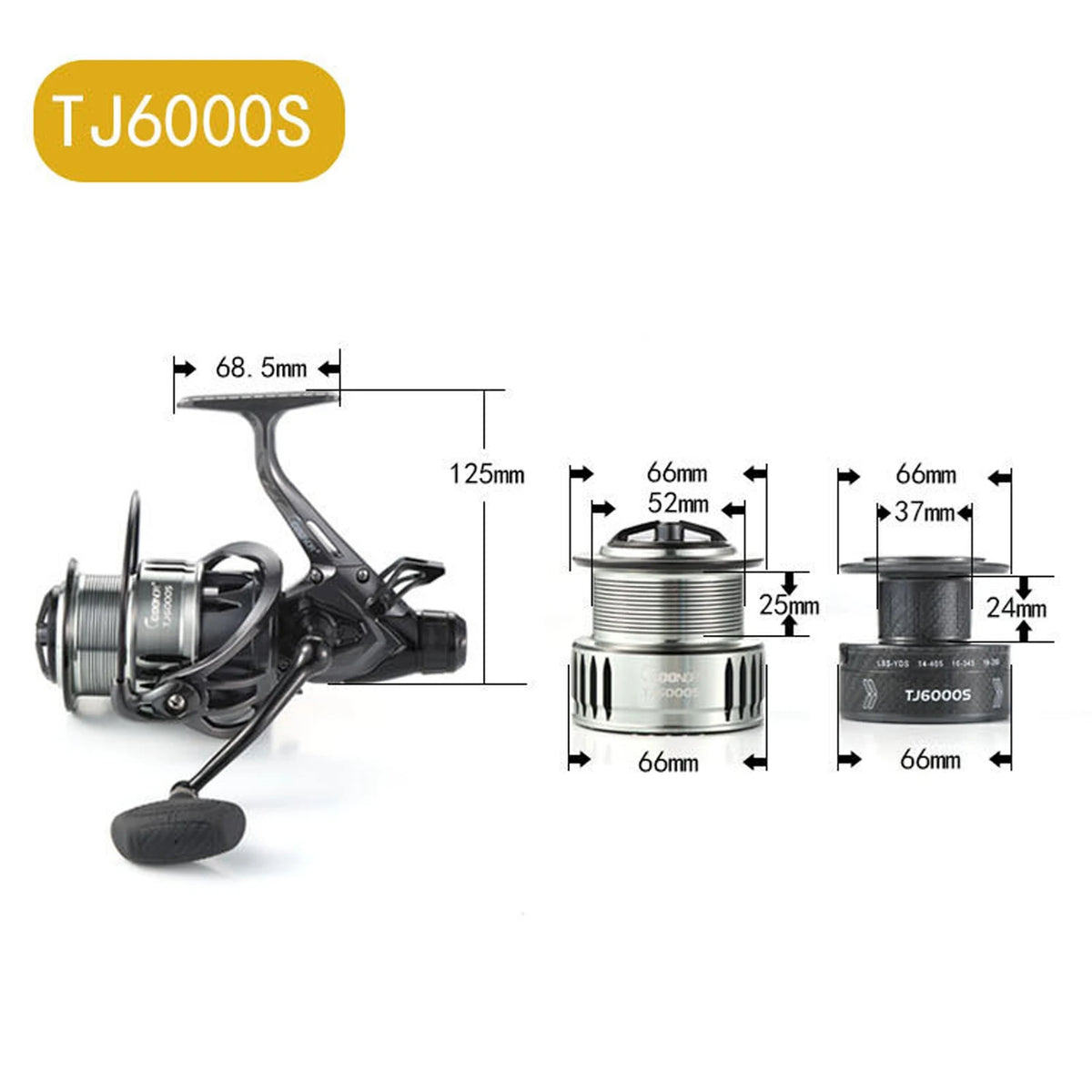 Double Spool Fishing Reel Powerful 5.5:1 Fishing Reel 4+1BB Double ...