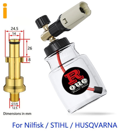 High-Pressure Foam Cannon Soap Generator for Karcher, Nilfisk, Parkside &amp; More For Nilfisk Stihl