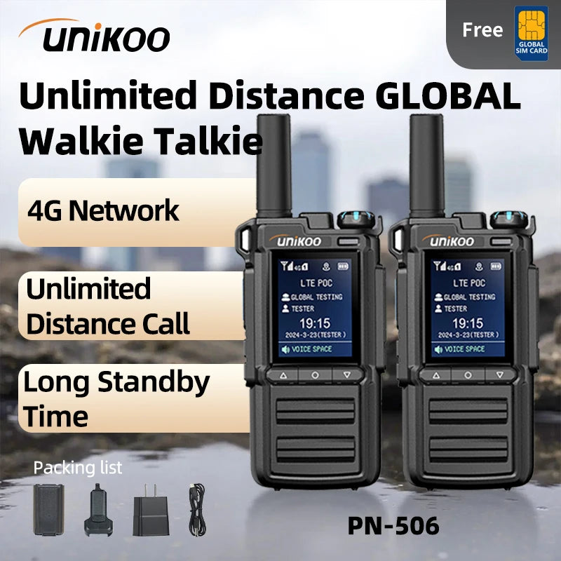 Unikoo PN506 POC Walkie Talkie &ndash; 5000km Long Range Communication