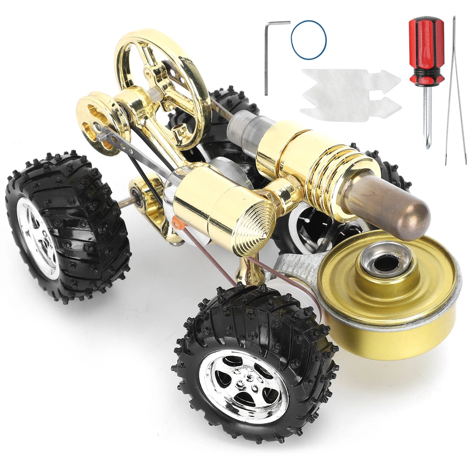 Stirling Engine Model Car - Educational Toy for Science Enthusiasts