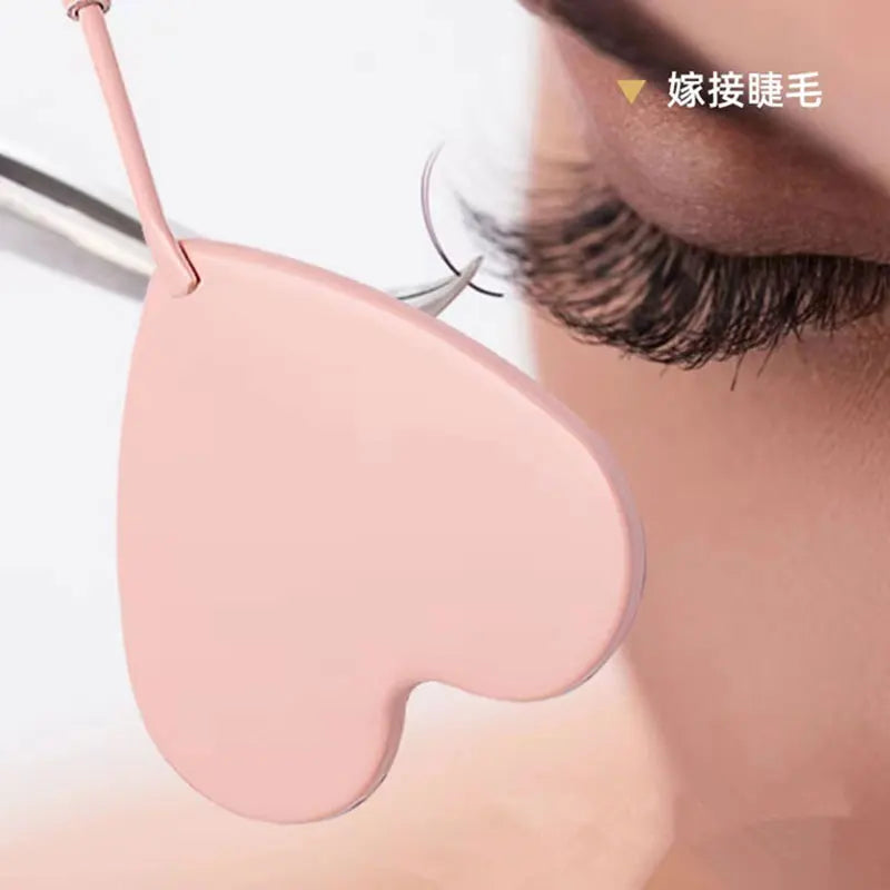 Heart-Shaped Stainless Steel Eyelash Extensions Mirror by FUNMIX