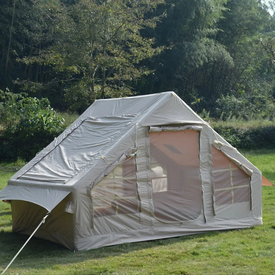 Camping Stor Oppustelig Telt Med Komfurudtag Til Fire Til Seks