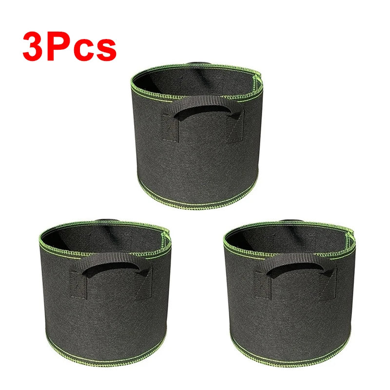 Vegetable Grow Bags 1-12 Gal Nonwoven With Handles &ndash; Durable 3PCS Green / 1Gallon 18X15cm / CHINA