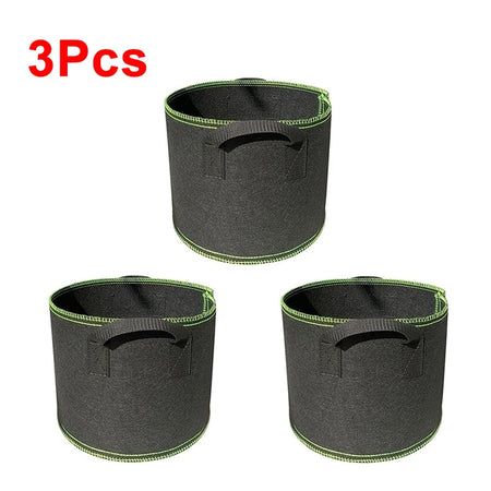 Vegetable Grow Bags 1-12 Gal Nonwoven With Handles &ndash; Durable 3PCS Green / 1Gallon 18X15cm / CHINA