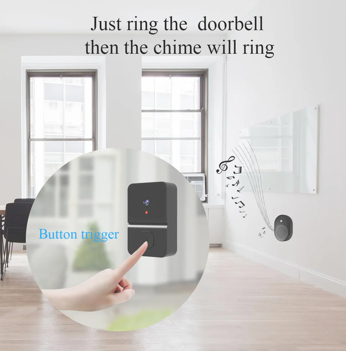 Wireless Doorbell Camera Outdoor &ndash; Night Vision Intercom