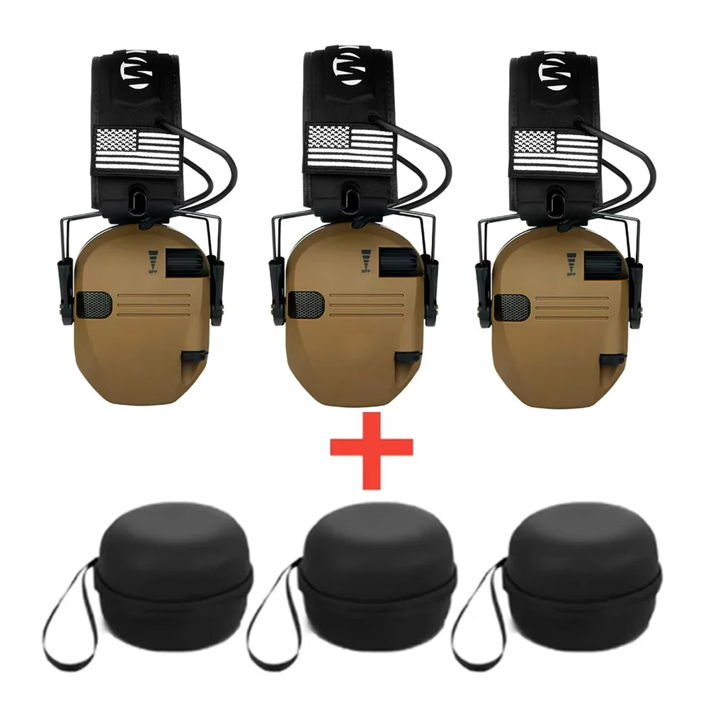 Tactical Electronic Shooting Earmuff &ndash; Noise Reduction 3 PCS With box 1