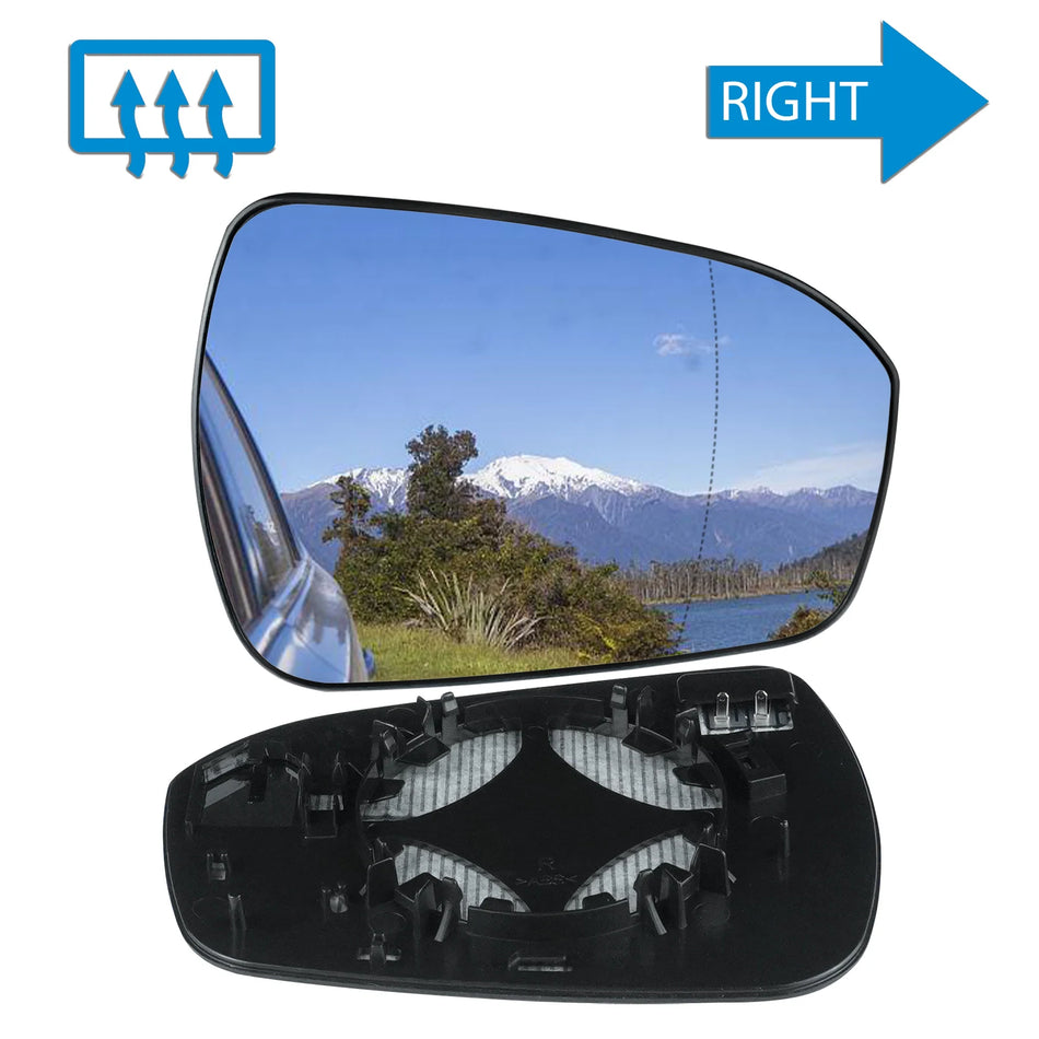 Heated Convex Door Mirror Glass for Ford Mondeo MK5 2014-2022 Right