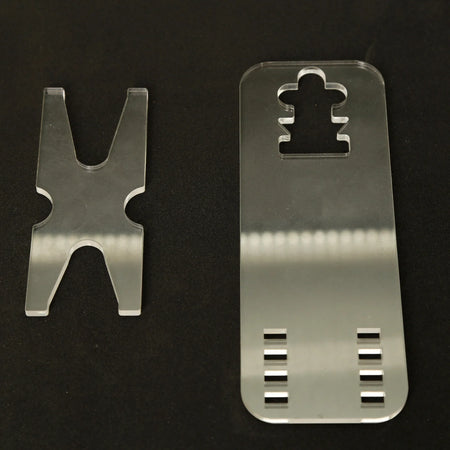 Acrylic Clear Pistol Rack &ndash; Adjustable Short Gun Model