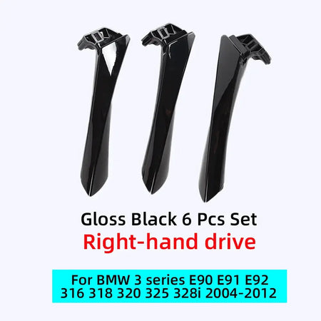 6 Pcs Set Interior Door Handles with Cover Trim Gray Beige Black for BMW 3 Series E90 E91 E92 316 318 320 325 328i 330 335 by InterCyprus Trading Ltd