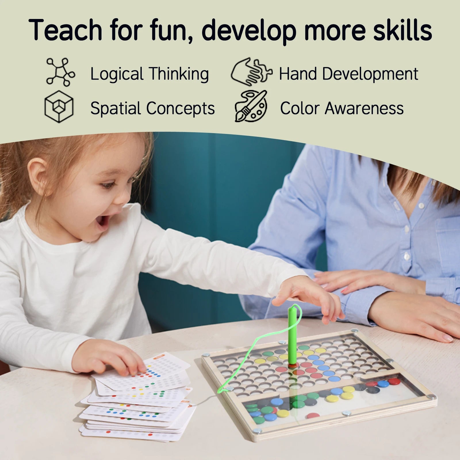 Card Puzzle Maze Toy &ndash; Educational Montessori Travel Toy