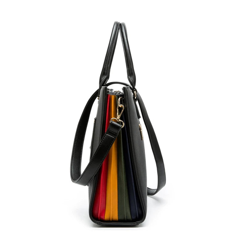 Leather Womens Handbag with Laptop Compartment for 14 Inch MacBook Air, Large Capacity