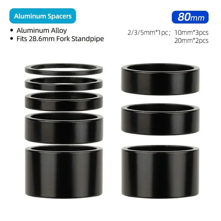 Deemount Bicycle Headset Spacer &ndash; Adjustable Height for Comfortable Riding ALBK 28.6 H80mm P8 / CHINA