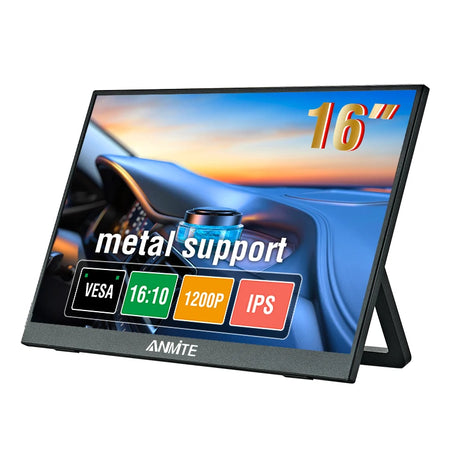 Anmite 14/16-Inch Portable Touch Monitor &ndash; 1200P HDR with Low Blue Light 16 Inch Non-Touch