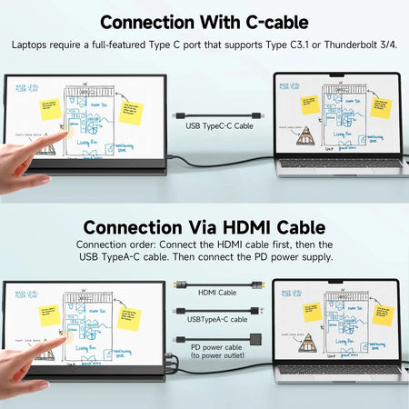UPERFECT 15.6 Inch Touch Portable Monitor - Second Screen