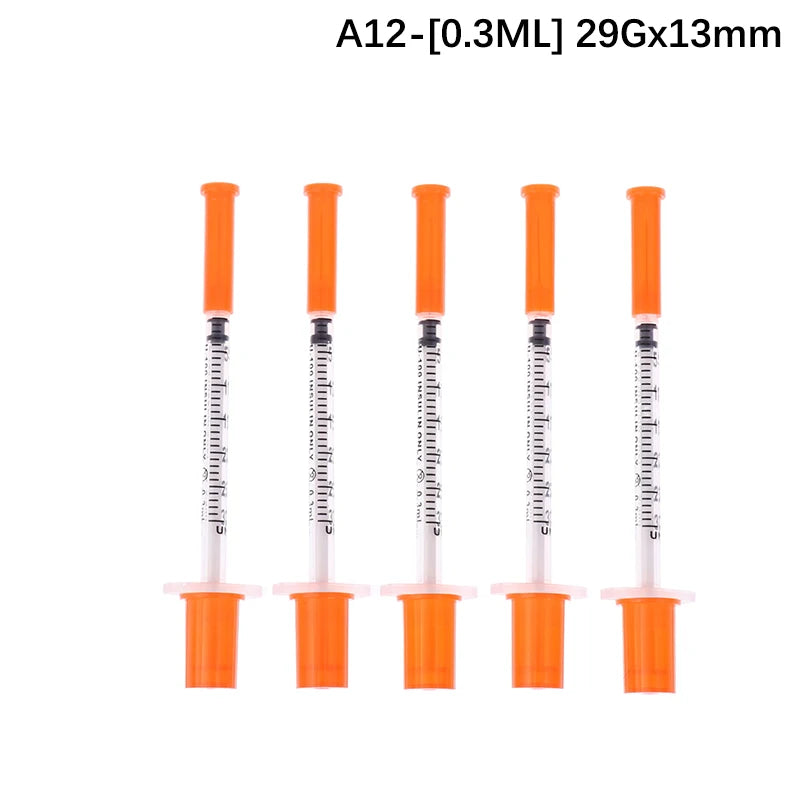 5Pcs 0.3/0.5/1ML Veterinary Insulin Syringes &ndash; Sterile A12