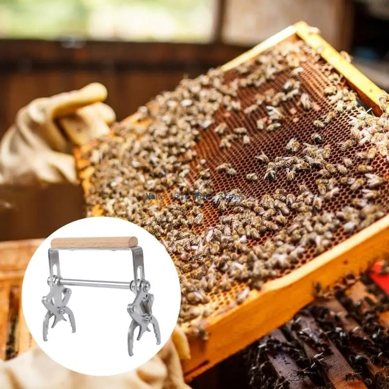 Ergonomic Hives Frame Holder &ndash; Stainless Steel And Hardwood
