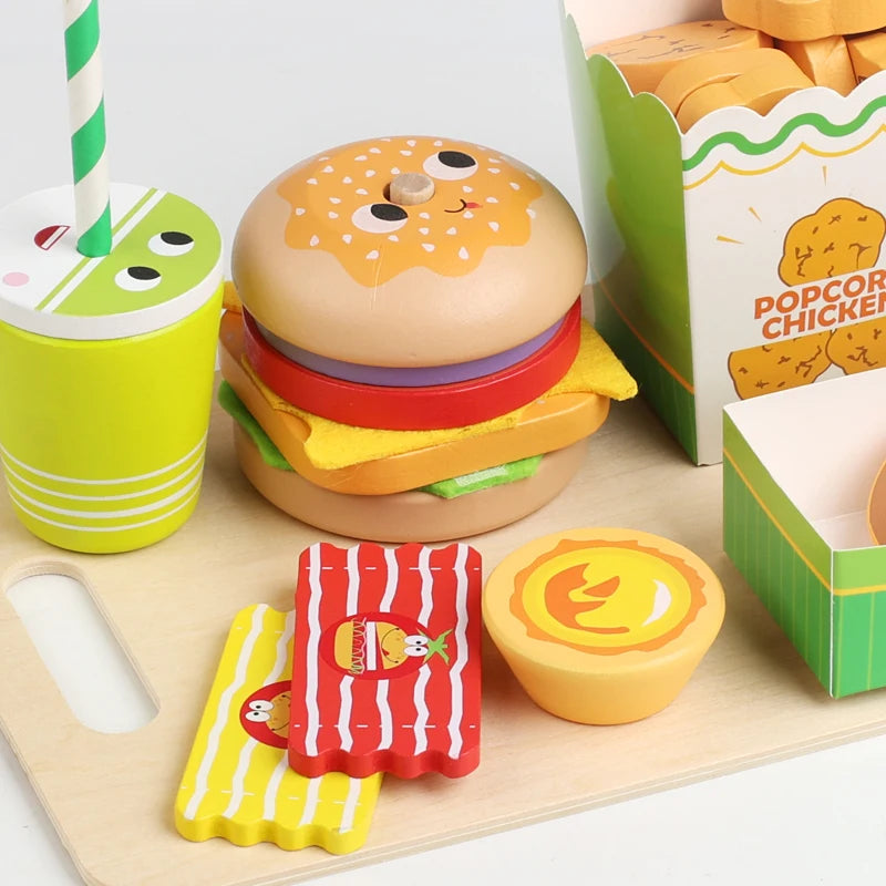 Kids Kitchen Playset &ndash; Wooden Pretend Food For Kids