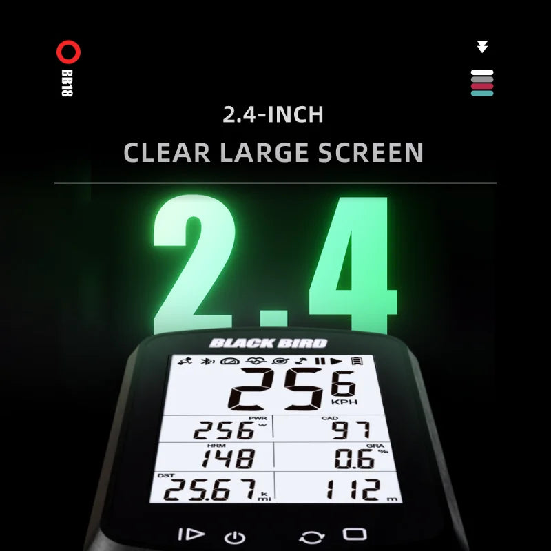 BLACKBIRD GPS Bike Computer BB18 &ndash; Wireless Waterproof Speedometer and Odometer