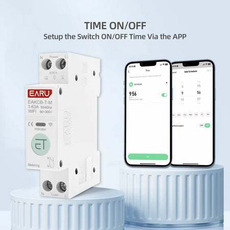 Tuya WiFi Zigbee Smart Circuit Breaker MCB 1P+N 63A with Remote Control and Energy Monitoring