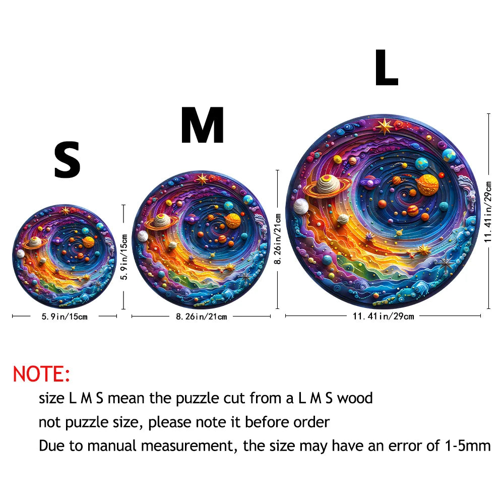 Unique Wooden Jigsaw Puzzle for Adults and Kids - Space Planet Earth with Beautiful Gift Packaging