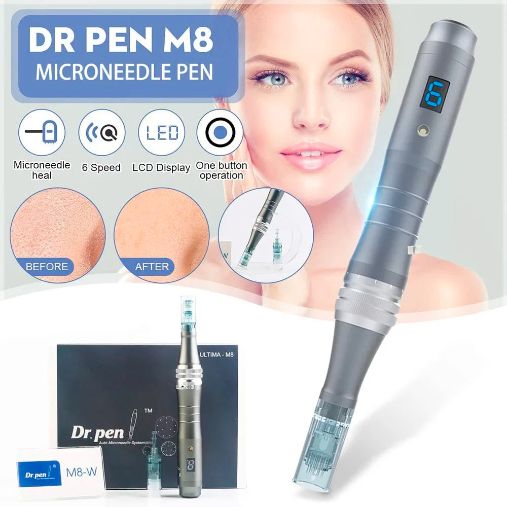Dr Pen M8 - Wireless Derma Pen With 22 Needles Plus Display
