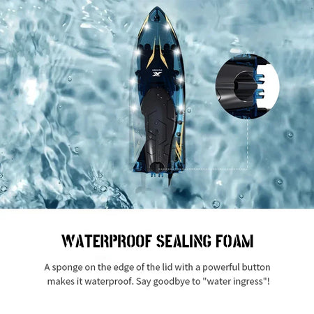 2024 High-Speed 360-Degree Flip Transparent Remote Control Speedboat for Kids