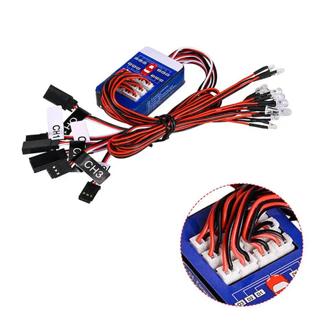 Simulation Flash Light 12 LED Lighting Kit Steering Brake for 1/10 Scale Models RC Car Yokomo Tamiya HSP HPI AXIAL RC4WD TRX by InterCyprus Trading Ltd