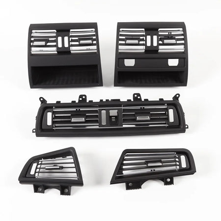For BMW 5 Series F10 F11 520i 2010-17 LHD Car Front Rear Left Right Air Conditioning Chromed AC Vent Grille Outlet Cover Panel by InterCyprus Trading Ltd