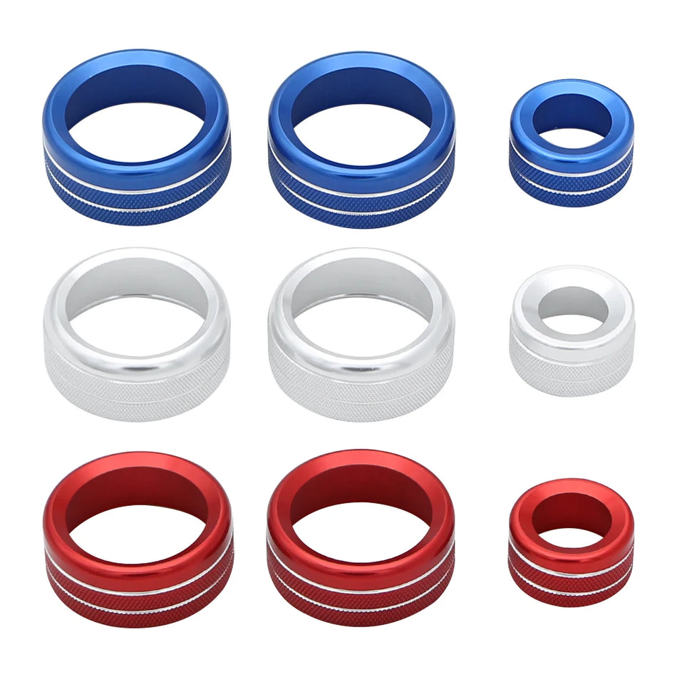 BMW X1 F48 2016-2021 3-части кольца крышек ручек кондиционера из алюминиевого сплава