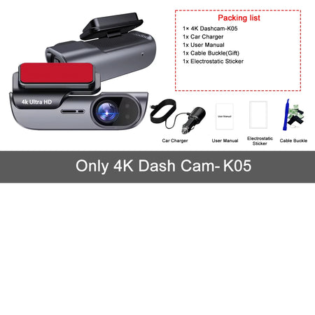 Kocam Dash Cam 4K &ndash; Ultra Clear Night Vision and 24H Parking Monitor Only 4K Dashcam-K05 / 64G