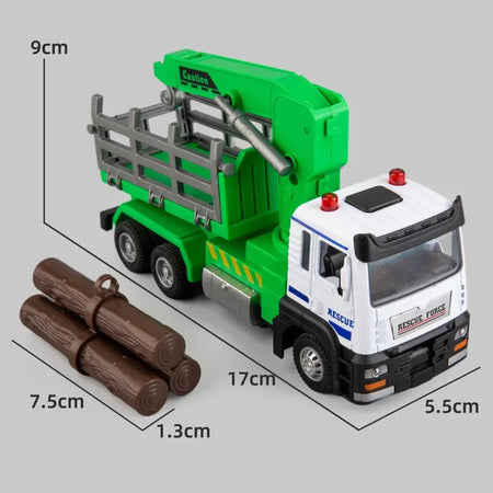 Diecast Alloy 1/32 Logging Truck &ndash; Movable LED Lights