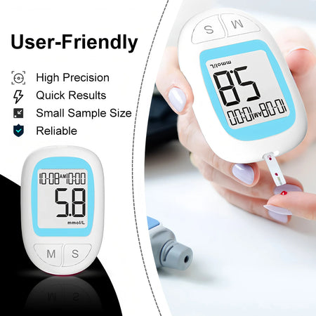 Blood Glucose Meter 50 Strips Kit &ndash; All In One Monitoring