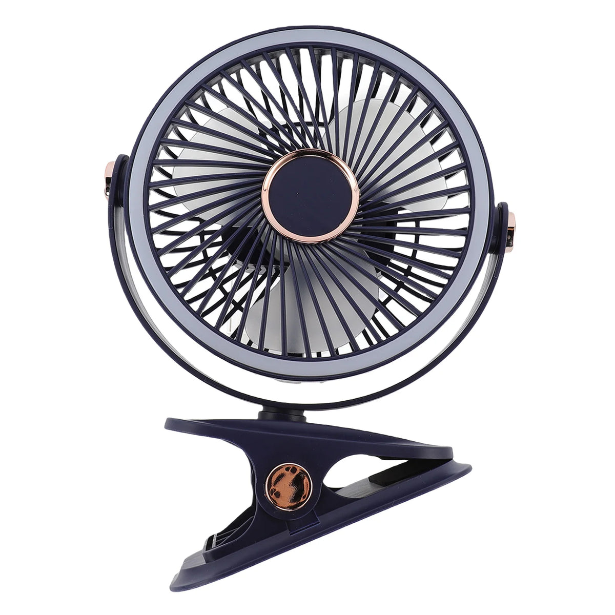 Desk Fan With Clamp And Light &ndash; Quiet Battery Operated